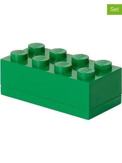 LEGO 3er-Set: Aufbewahrungsboxen "Mini 8" In Grün - (B)9,2 X (H)4,3 X (T)4,6 Cm