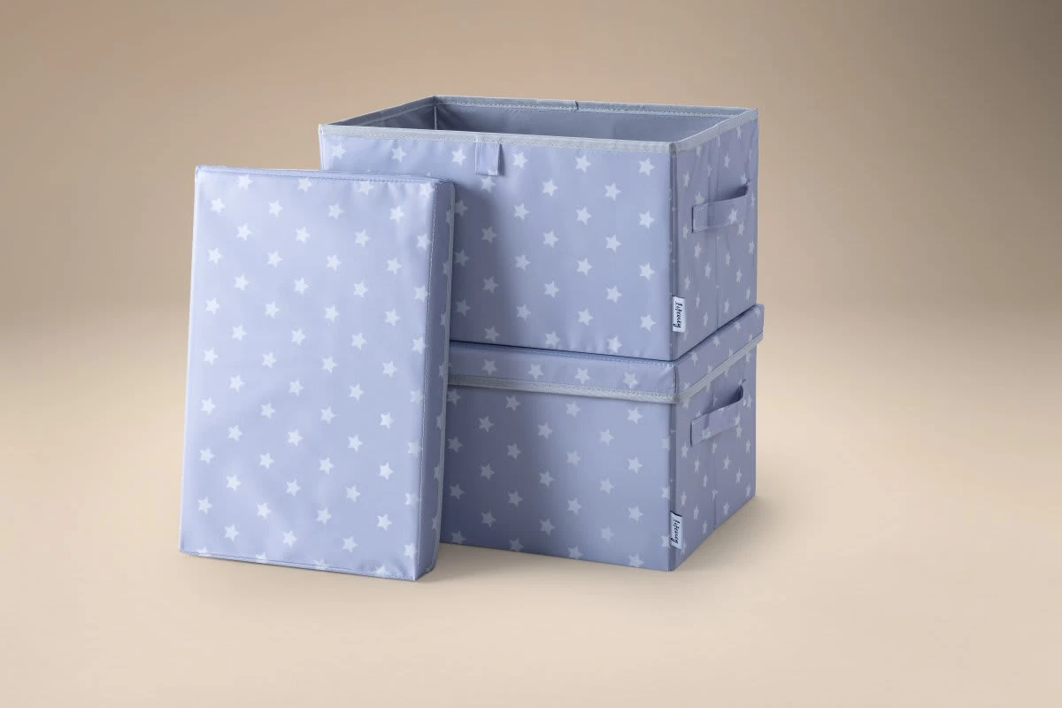 Lifeney Aufbewahrungsbox 2er-Set Hellgrau Stern, 37 X 25 X 21 Cm – Bild 7