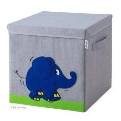 Lifeney Aufbewahrungsbox "DieMaus" Elefant Mit Decke – 33 X 33 X 33 Cm