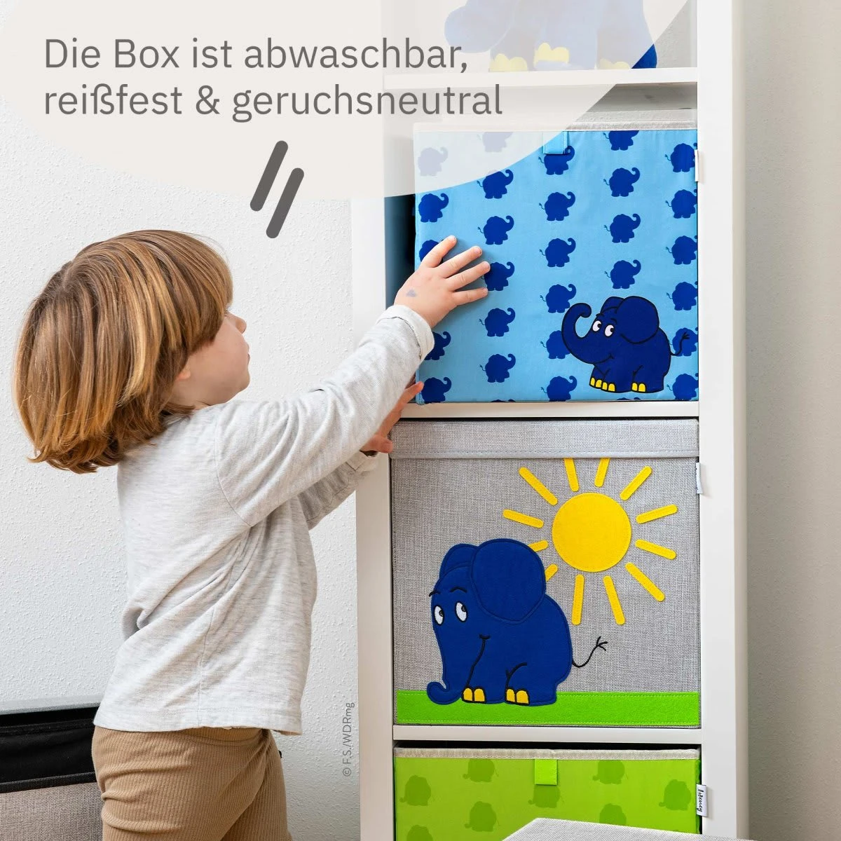 Lifeney Aufbewahrungsbox "DieMaus" Streuprint Türkis – 30 X 30 X 30 Cm – Bild 4