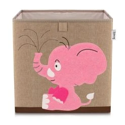 Lifeney Aufbewahrungsbox Elefant Dunkel, 33 X 33 X 33 Cm