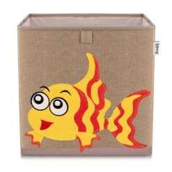Lifeney Aufbewahrungsbox Fisch Dunkel, 33 X 33 X 33 Cm