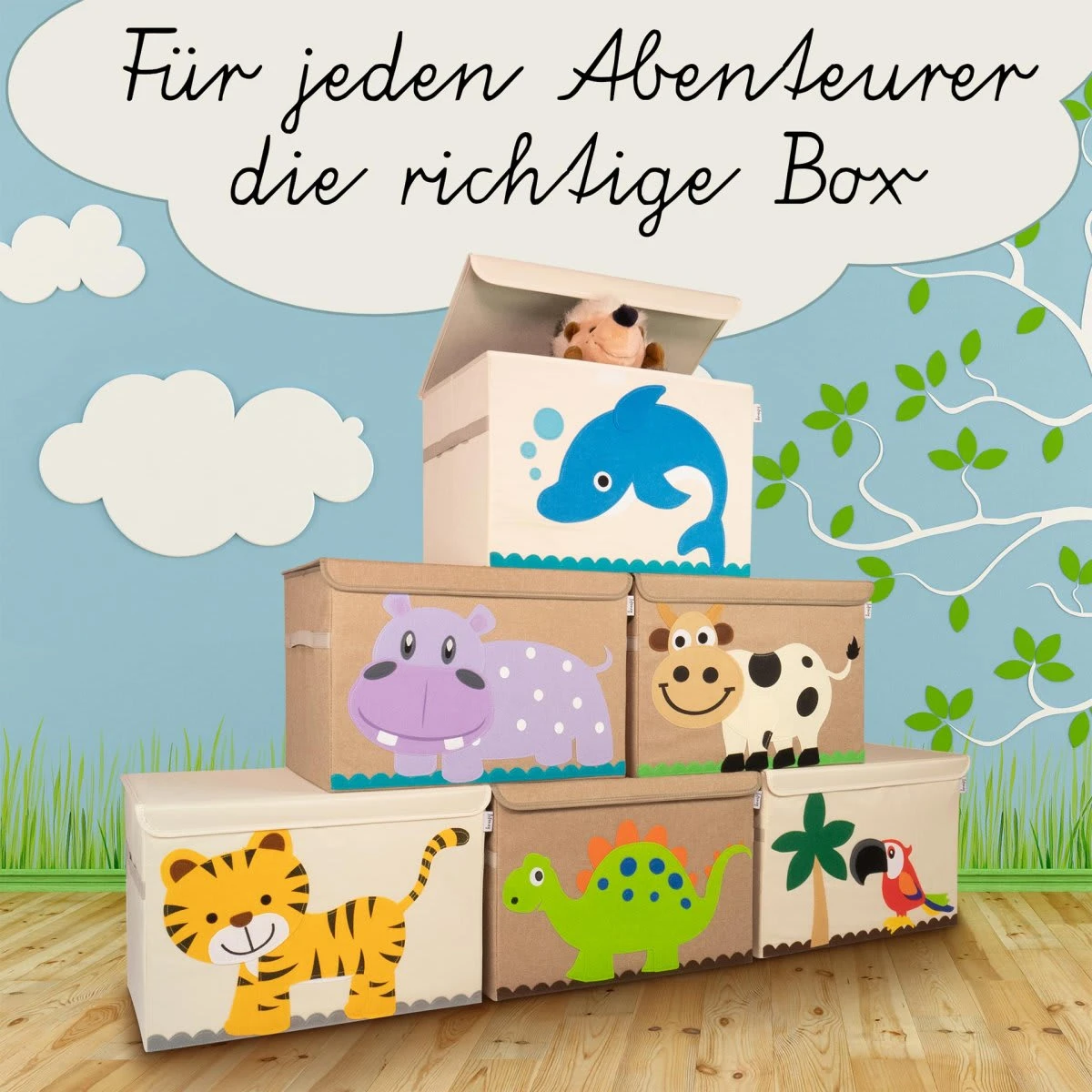 Lifeney Aufbewahrungsbox Hippo, 51 X 36 X 36 Cm – Bild 3