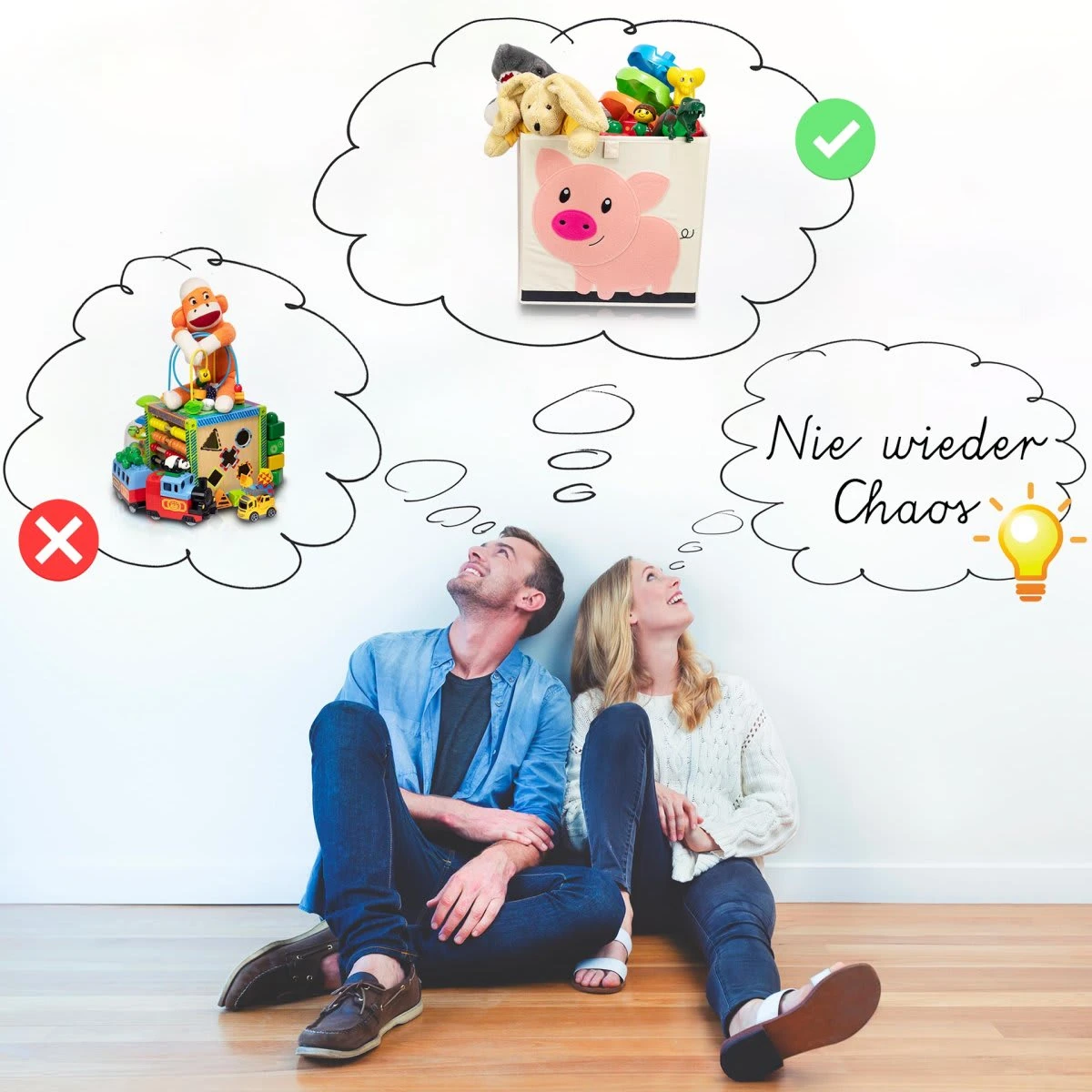 Lifeney Aufbewahrungsbox Igel Hell, 33 X 33 X 33 Cm – Bild 7