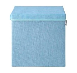 Lifeney Aufbewahrungsbox Mit Deckel Blau, 33 X 33 X 33 Cm