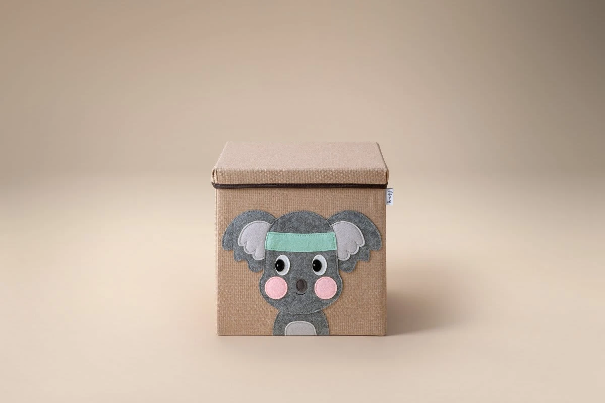 Lifeney Aufbewahrungsbox Mit Deckel Braun Koala, 33 X 33 X 33 Cm – Bild 4