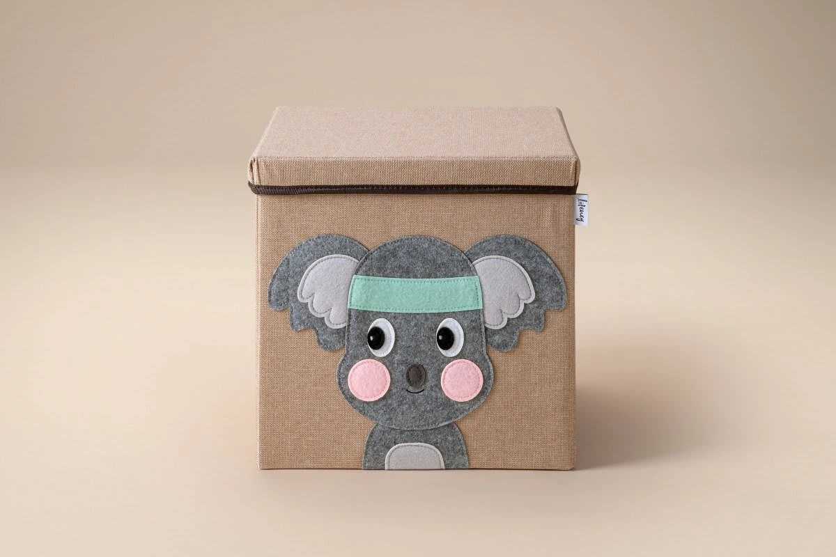 Lifeney Aufbewahrungsbox Mit Deckel Braun Koala, 33 X 33 X 33 Cm – Bild 6