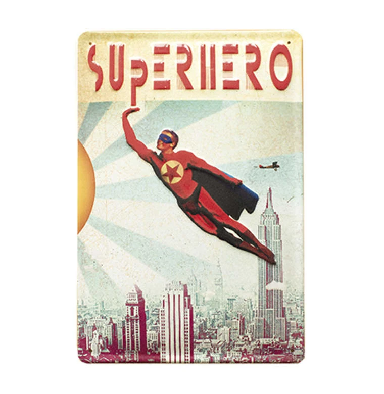 Logoshirt Blechschild Superheroes In Farbig