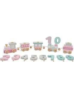 MAGNI Geburtstagszug In Rosa/ Grau/ Türkis - (L)40 Cm - Ab 12 Monaten