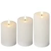 MARELIDA 3er Set LED Kerzen In Weiß 3 Größen