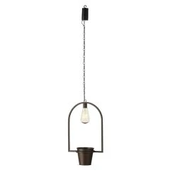 MARELIDA Beleuchteter Blumentopf Hängend In Braun - 98cm