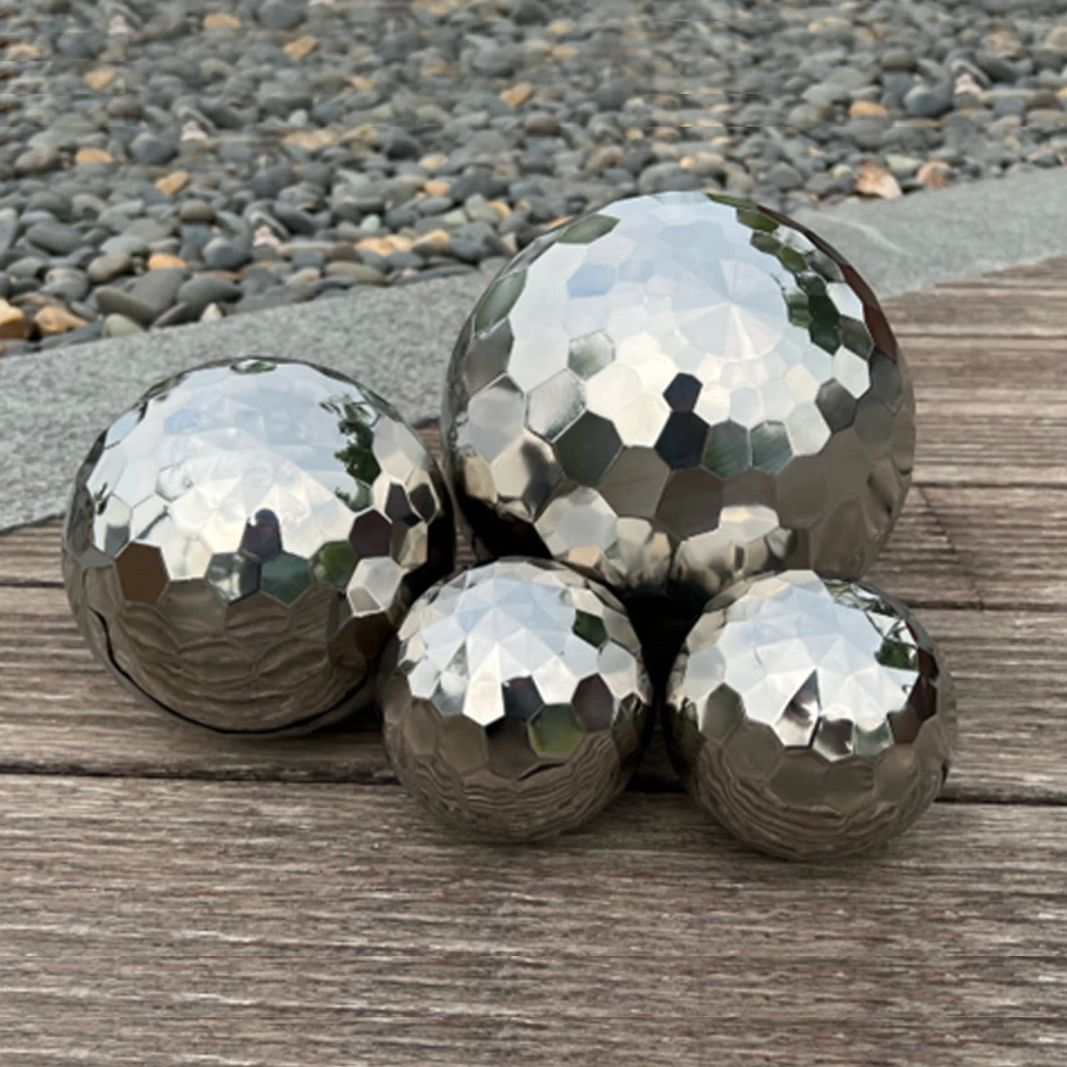 MARELIDA Dekokugel DIAMANT Edelstahl In Silber D: 25cm