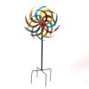 MARELIDA Doppel Windrad In Bunt - H: 140cm