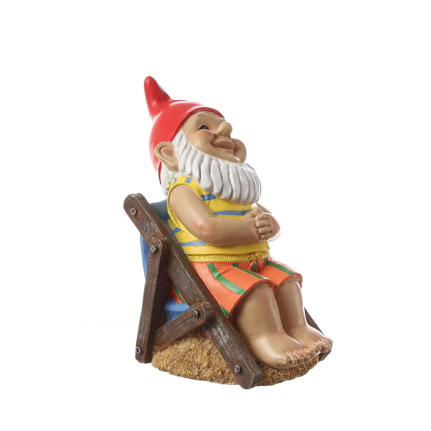 MARELIDA Gartenzwerg BERT Im Liegestuhl Gartenfigur H: 21cm In Bunt – Bild 4