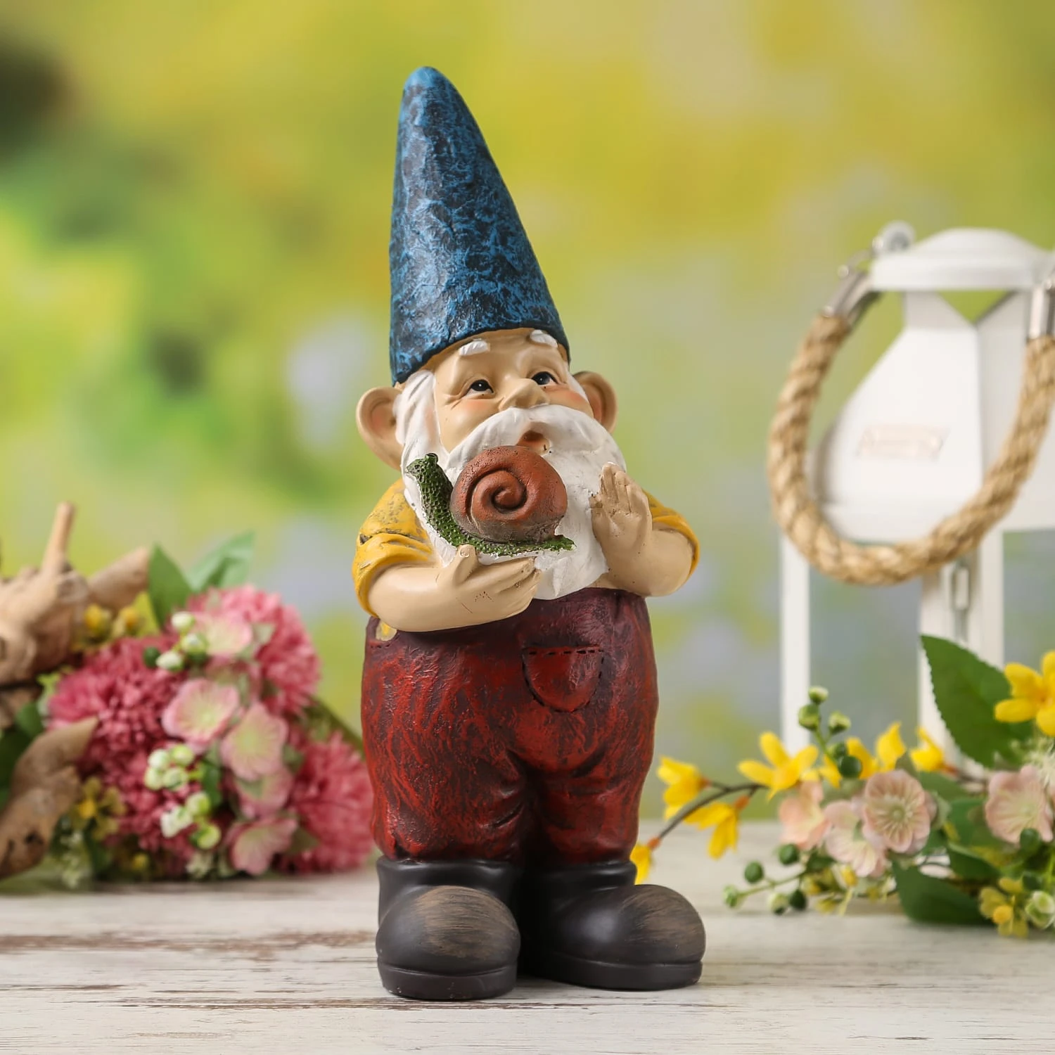 MARELIDA Gartenzwerg Mit Schnecke Gartenfigur H: 29cm In Bunt – Bild 2