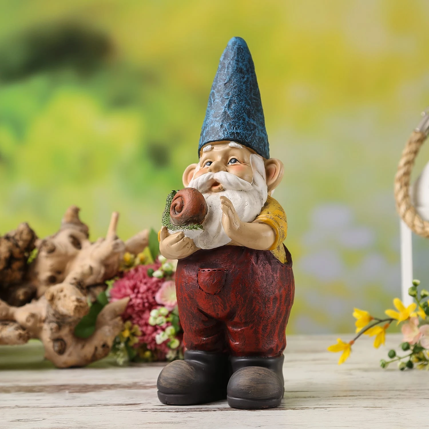 MARELIDA Gartenzwerg Mit Schnecke Gartenfigur H: 29cm In Bunt – Bild 3