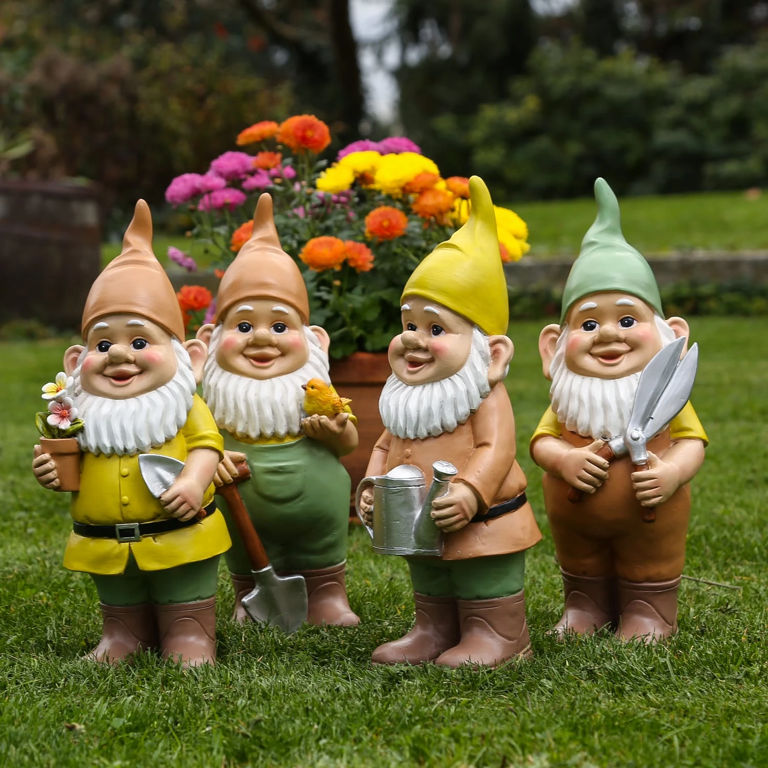 MARELIDA Gartenzwerg Mit Spaten Gartenfigur H: 29cm In Bunt – Bild 4