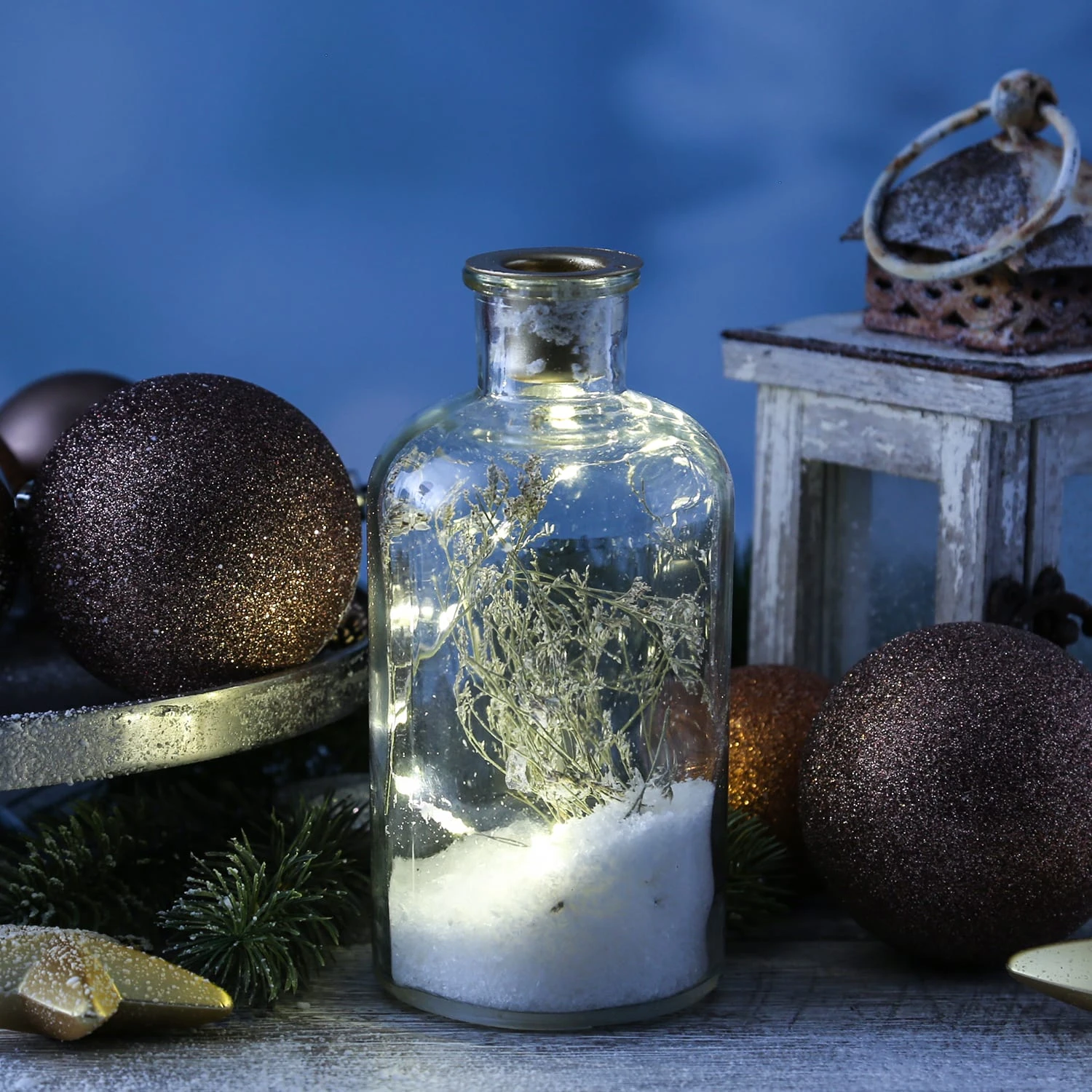 MARELIDA Kerzenhalter Für Stabkerzen Glas Mit LED Beleuchtung H: 16cm In Transparent – Bild 3