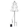 MARELIDA LED Baum 3D Gartenstecker 52LED Mit Timer Für Außen H: 75cm In Schwarz