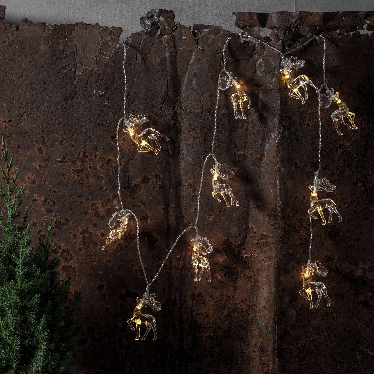 MARELIDA LED Deko Lichterkette Rentiere Timer L: 1,35m In Transparent – Bild 3