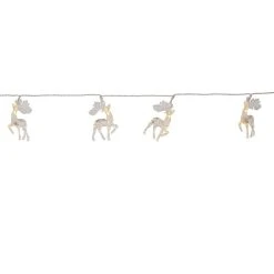MARELIDA LED Deko Lichterkette Rentiere Timer L: 1,35m In Transparent