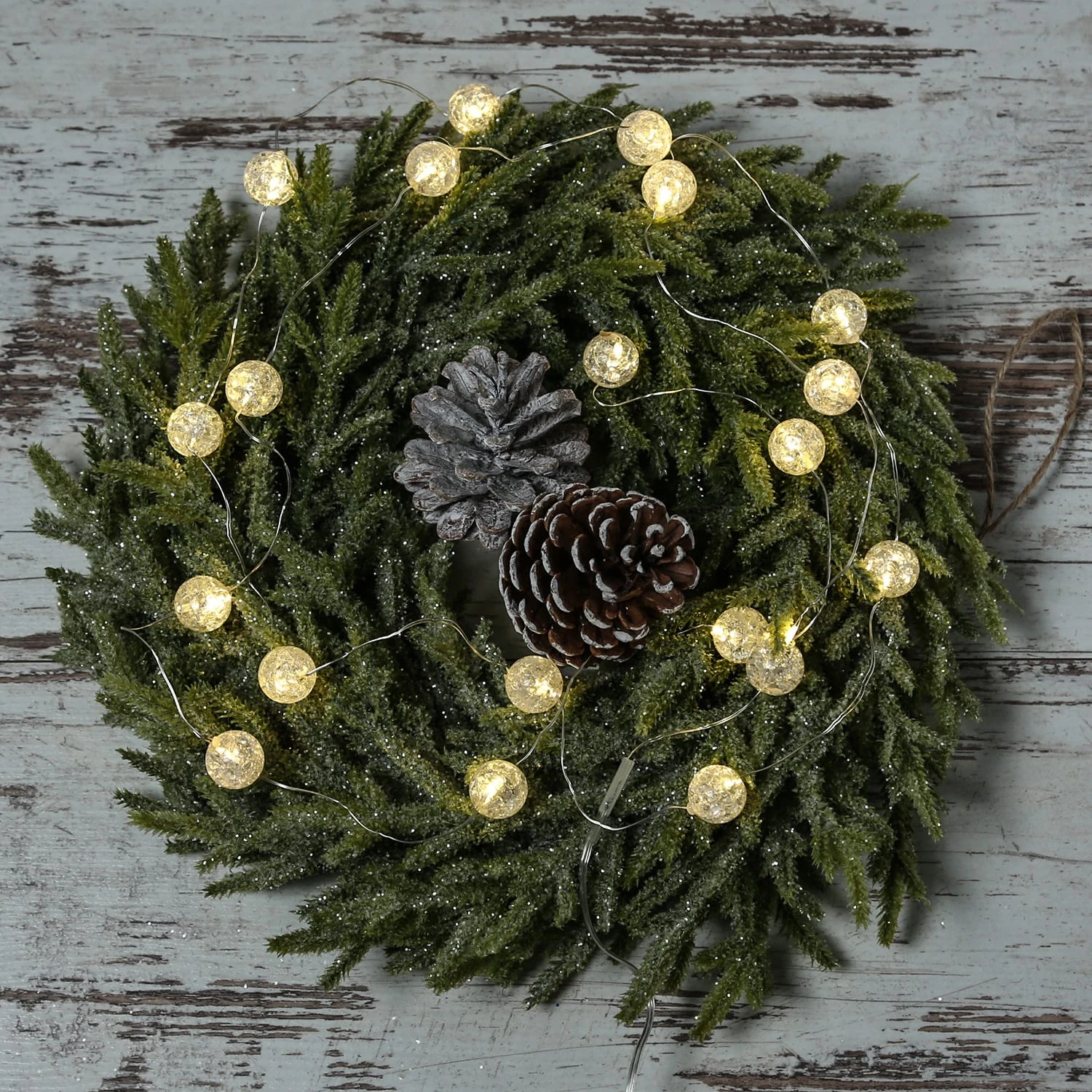 MARELIDA LED Draht Lichterkette Kugeln 20 Leuchtende Bälle Eisglas L: 1,8m – Bild 8