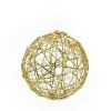 MARELIDA LED Drahtkugel TRASSEL Mit Perlen Leuchtkugel D: 20cm In Gold