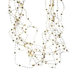 MARELIDA LED Drahtlichterkette Lichterbündel Funkelnd Goldene Perlen 10 Stränge