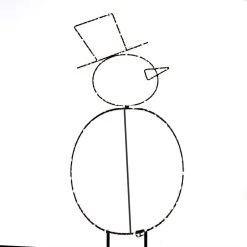 MARELIDA LED Gartenstecker Schneemann 250LED H: 77cm Für Außen In Schwarz