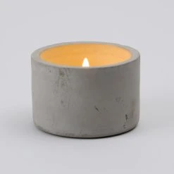 MARELIDA LED Kerze Flamme Betonoptik In Grau - H: 8cm