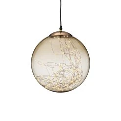MARELIDA LED Kugel Mit Drahtlichterkette Hängend D: 30cm In Bernstein