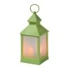 MARELIDA LED Laterne Mit Flammeneffekt H: 24cm In Grün