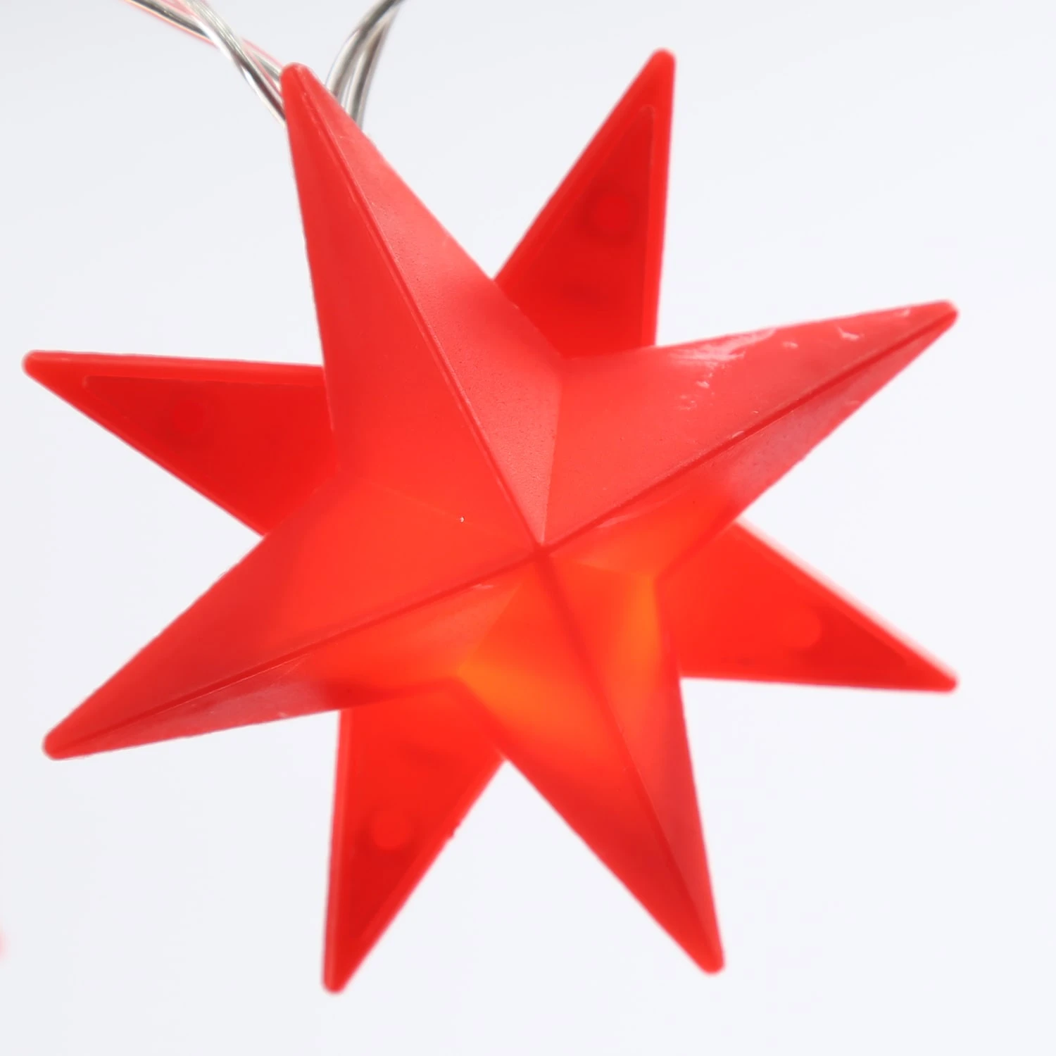 MARELIDA LED Licherkette Sterne 20 Leuchtende Sterne In Rot – Bild 3