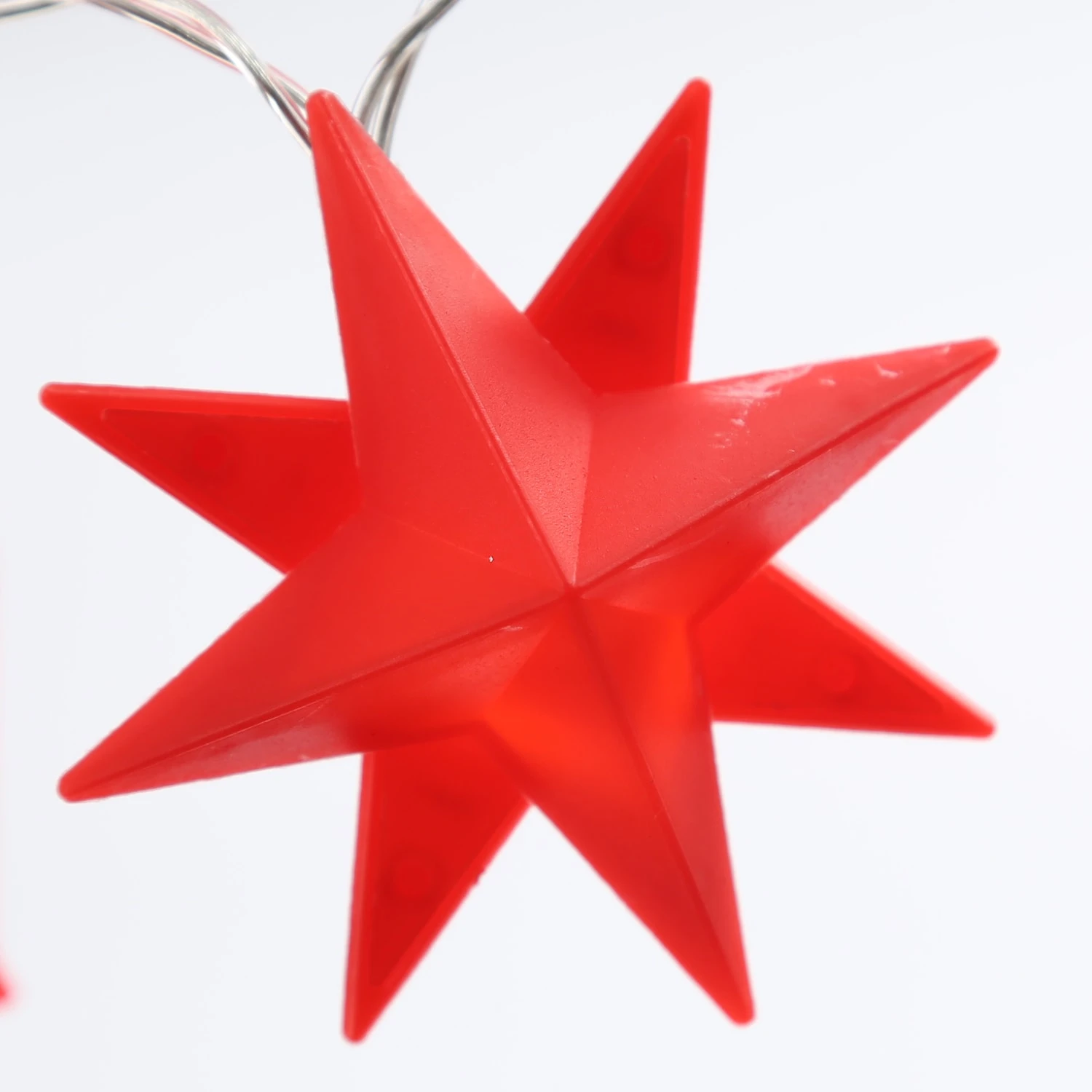 MARELIDA LED Licherkette Sterne 20 Leuchtende Sterne In Rot – Bild 5