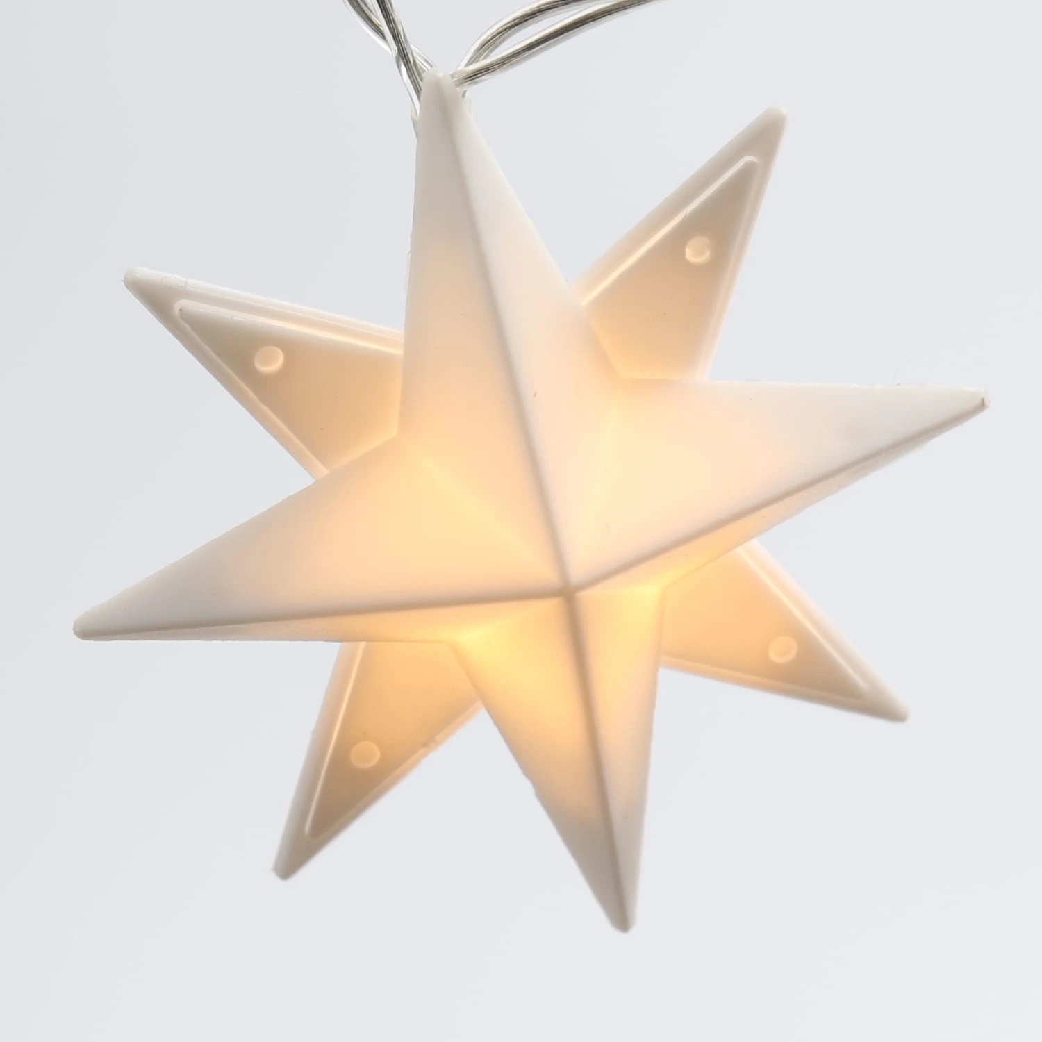 MARELIDA LED Licherkette Sterne 20 Leuchtende Sterne In Weiß – Bild 3