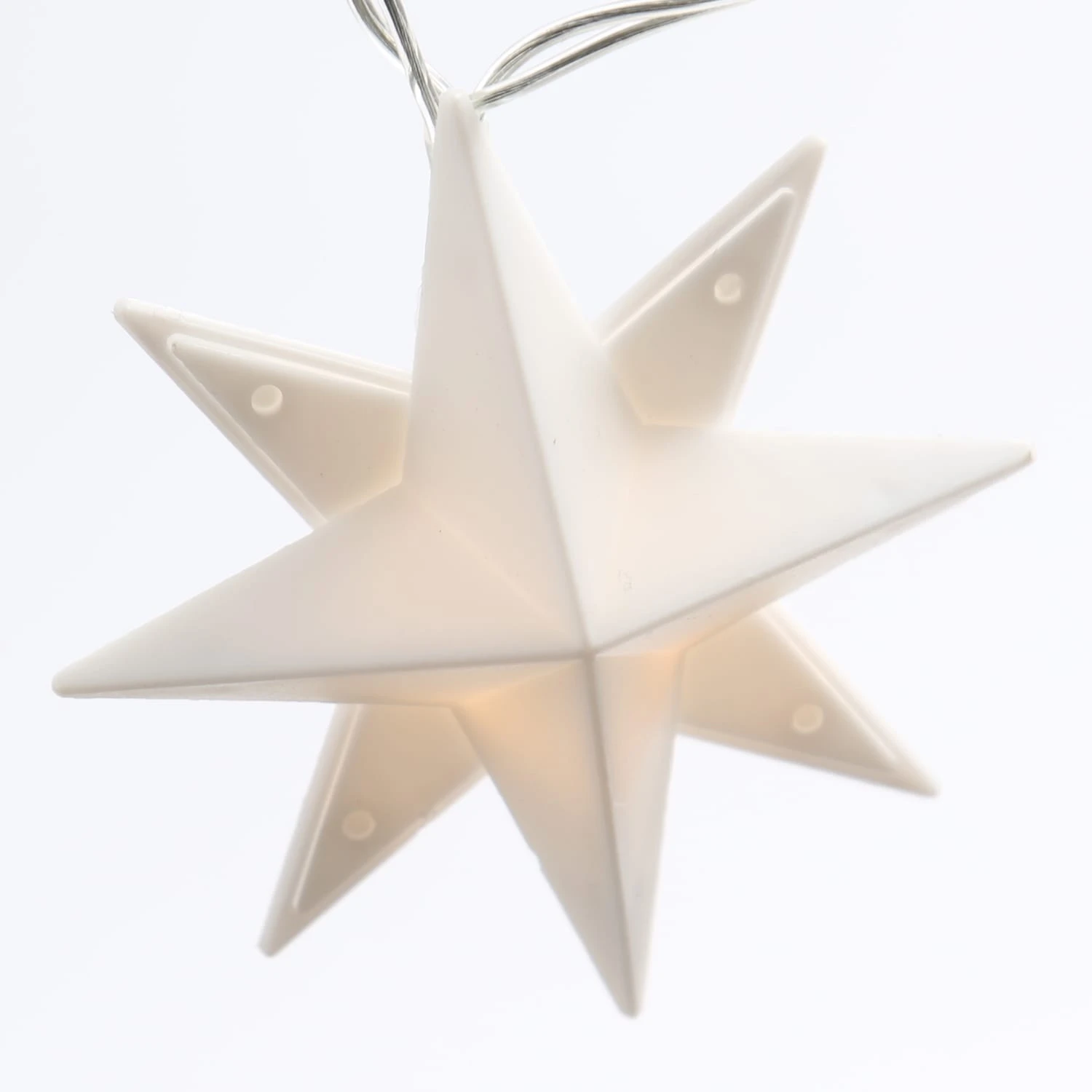 MARELIDA LED Licherkette Sterne 20 Leuchtende Sterne In Weiß – Bild 4