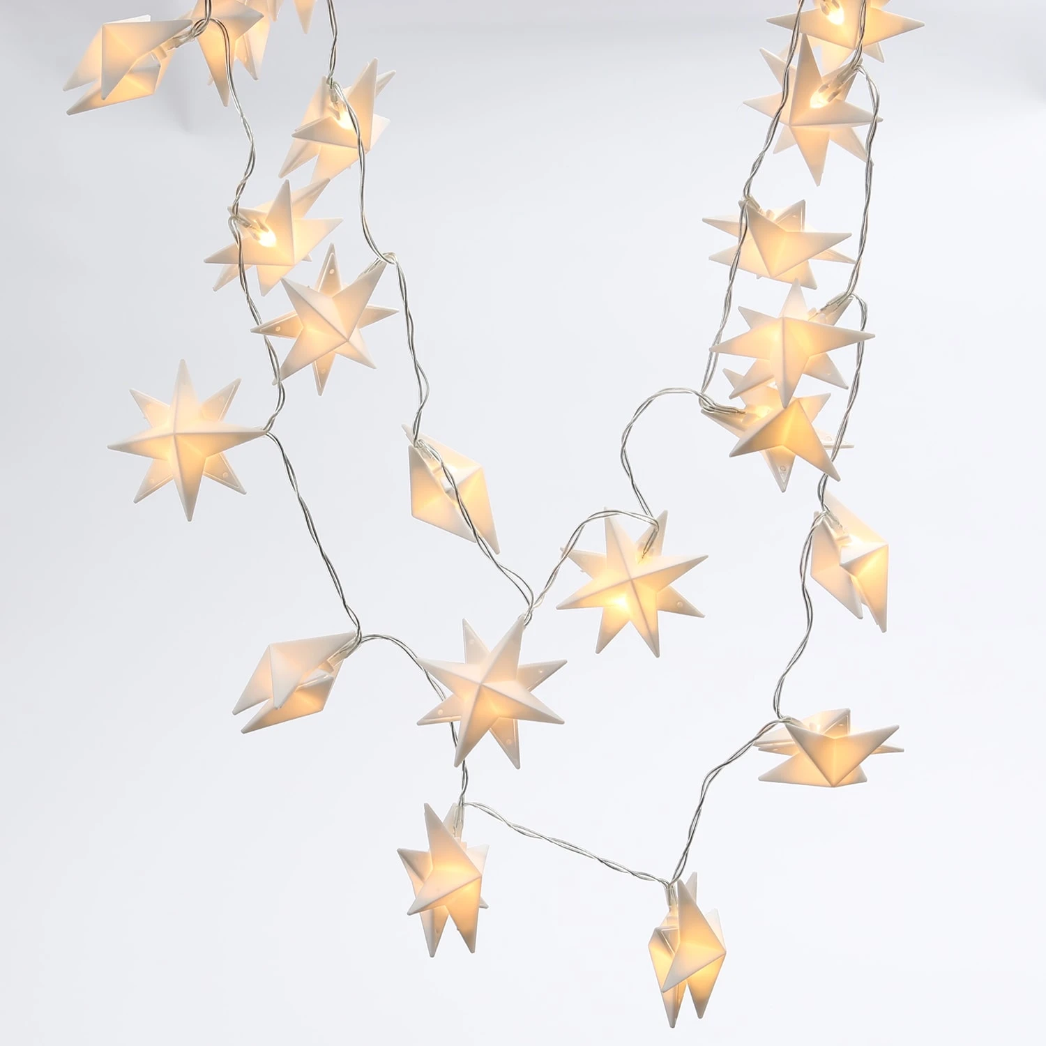MARELIDA LED Licherkette Sterne 20 Leuchtende Sterne In Weiß – Bild 7