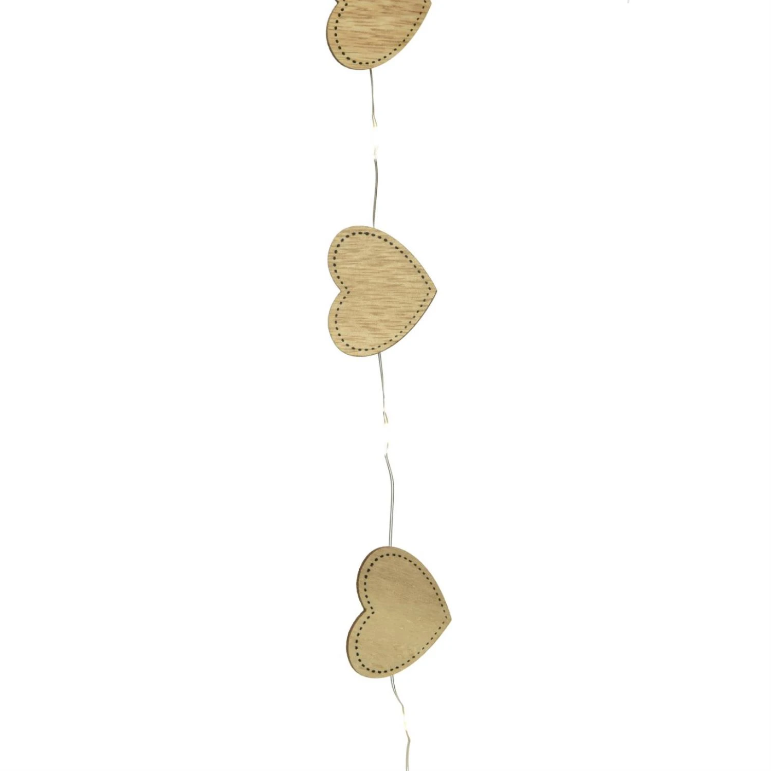 MARELIDA LED Lichterkette Herzen Aus Holz L: 90cm In Braun