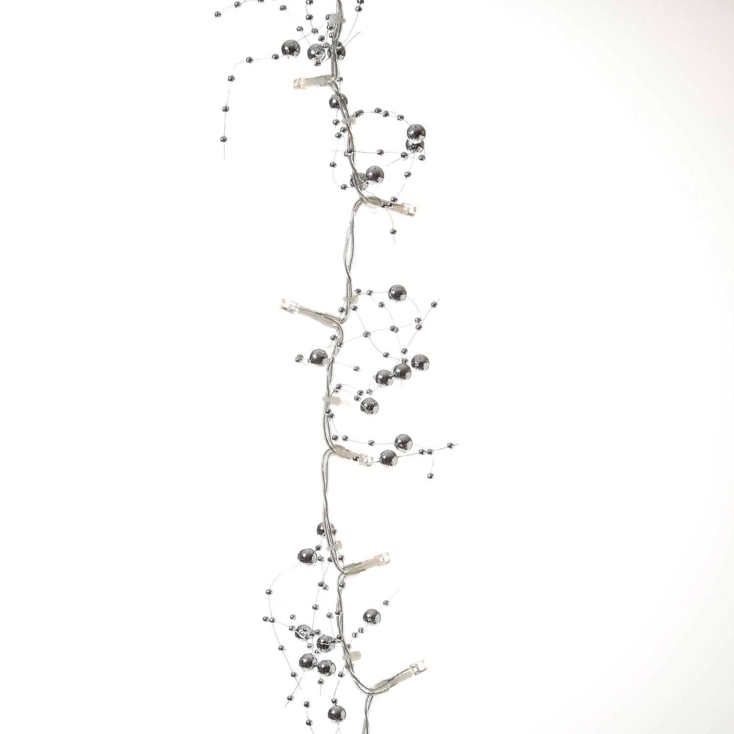 MARELIDA LED Lichterkette Perlen Beleuchtet Batteriebetrieb L: 95cm In Silber – Bild 3