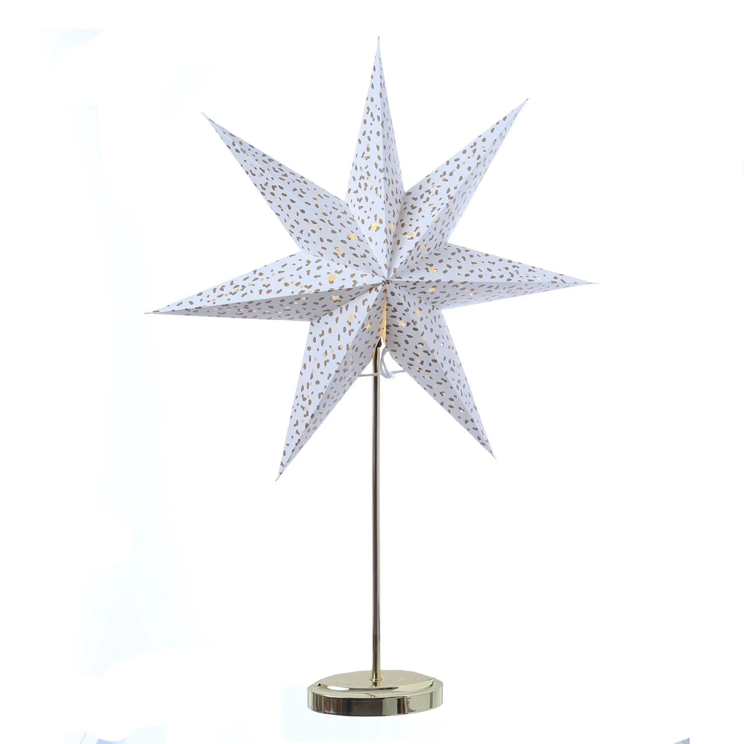 MARELIDA LED Papierstern Mira Leuchtstern H: 75cm In Weiß, Gold