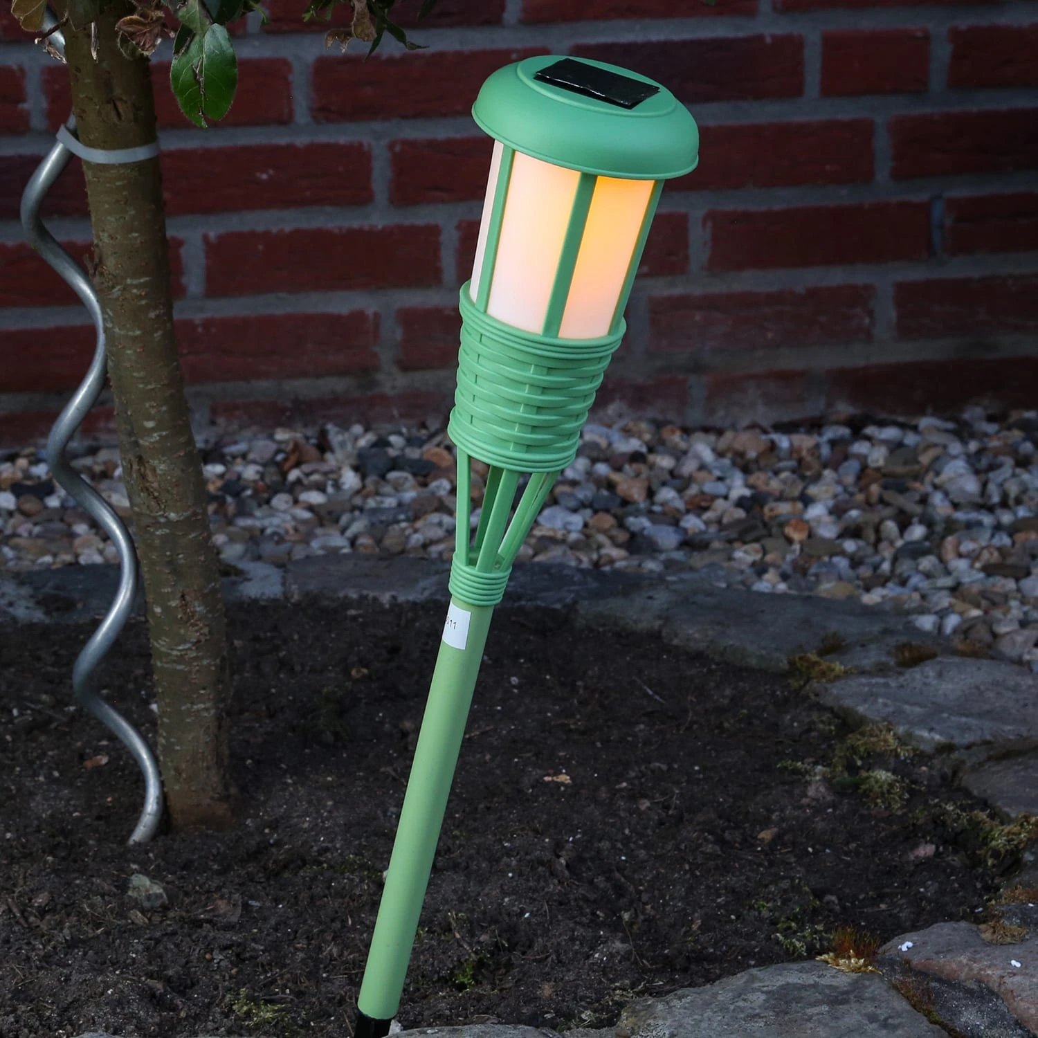 MARELIDA LED Solar Fackel Mit Flammeneffekt H: 61cm In Grün – Bild 2