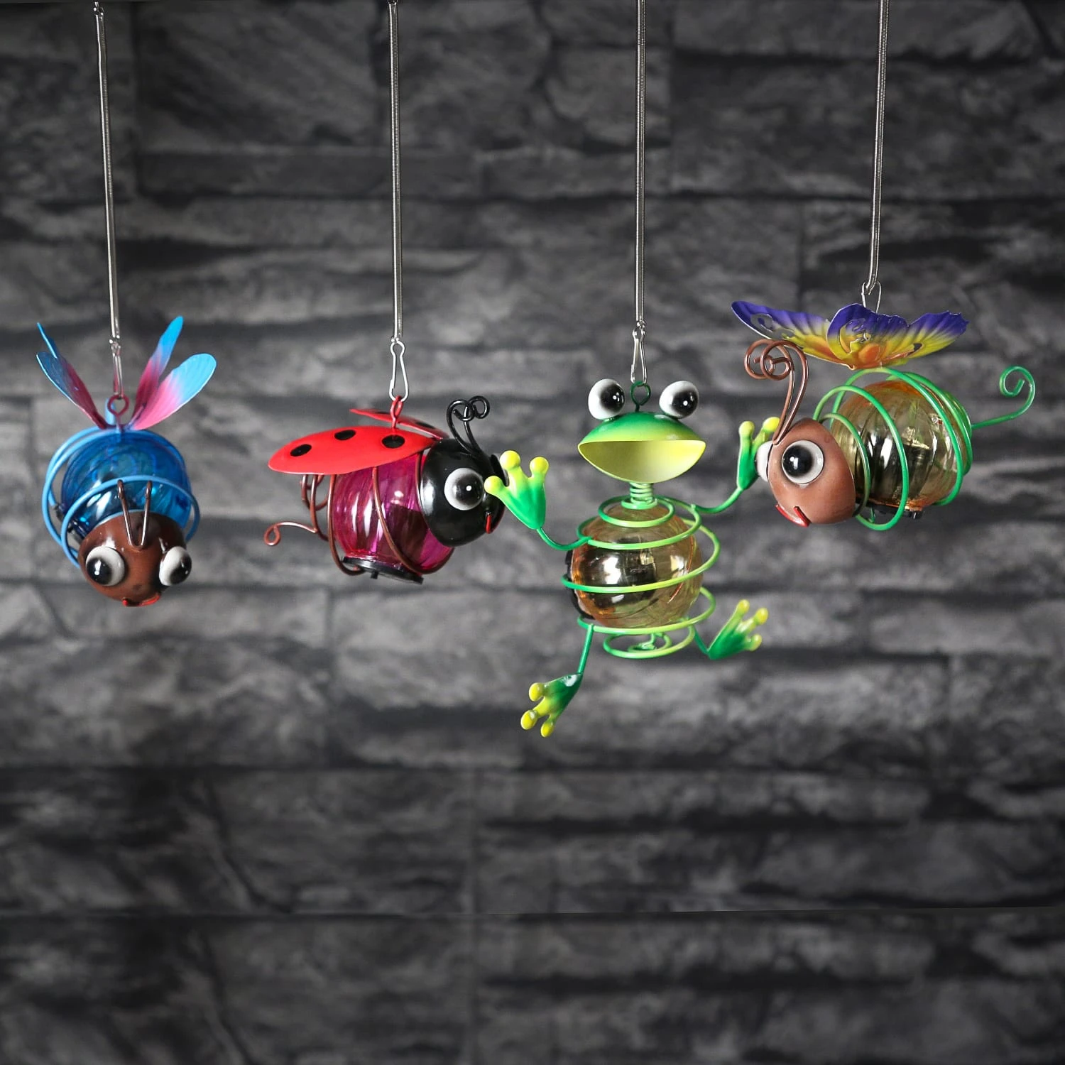 MARELIDA LED Solar Frosch Gartenfigur Hängend In Grün – Bild 3