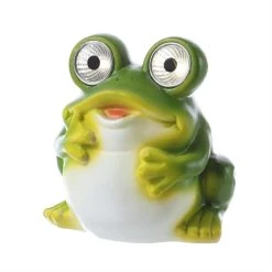 MARELIDA LED Solar Gartenfigur Frosch In Grün - H: 11cm