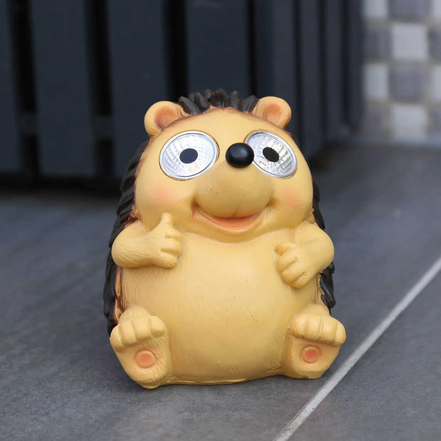 MARELIDA LED Solar Gartenfigur Igel In Braun - H: 12,5cm – Bild 2