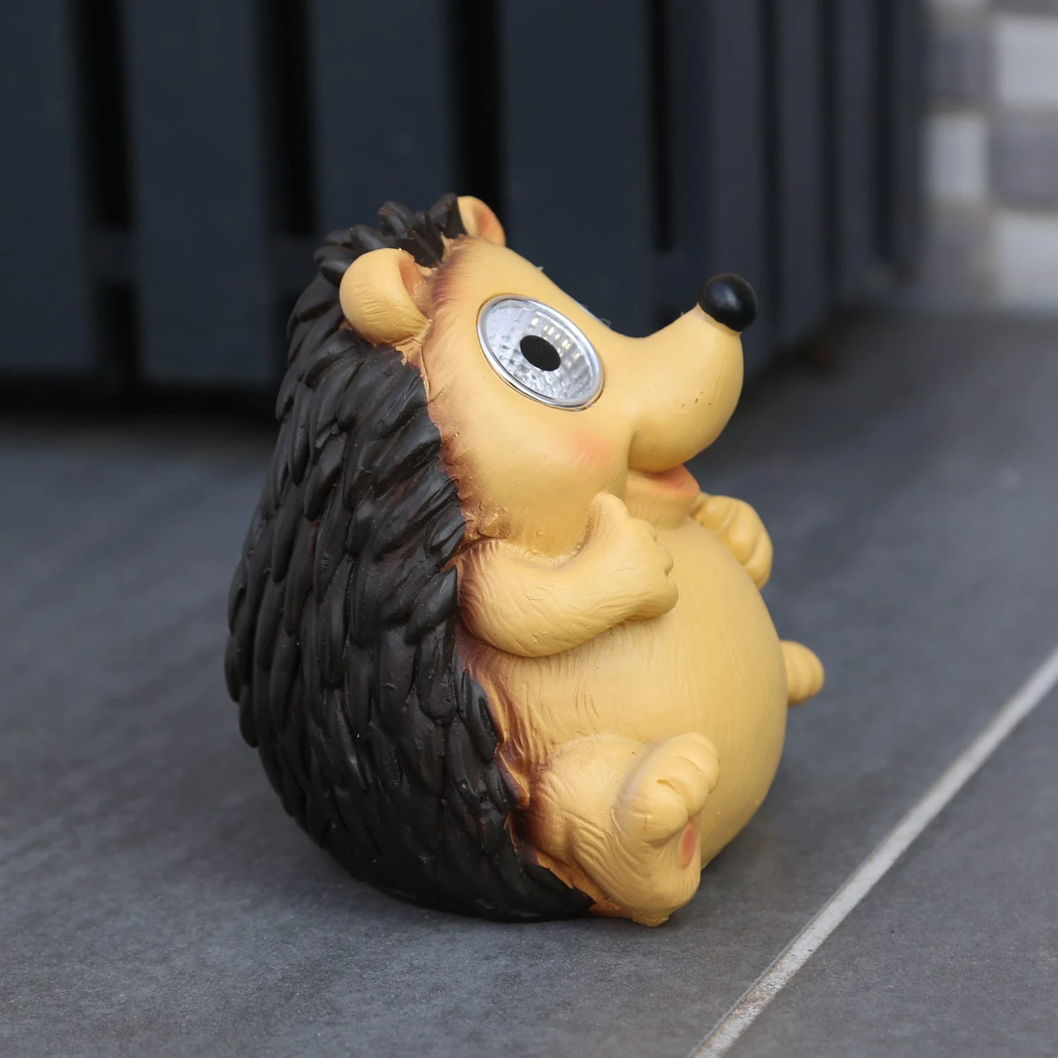 MARELIDA LED Solar Gartenfigur Igel In Braun - H: 12,5cm – Bild 3