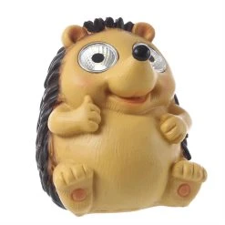 MARELIDA LED Solar Gartenfigur Igel In Braun - H: 12,5cm