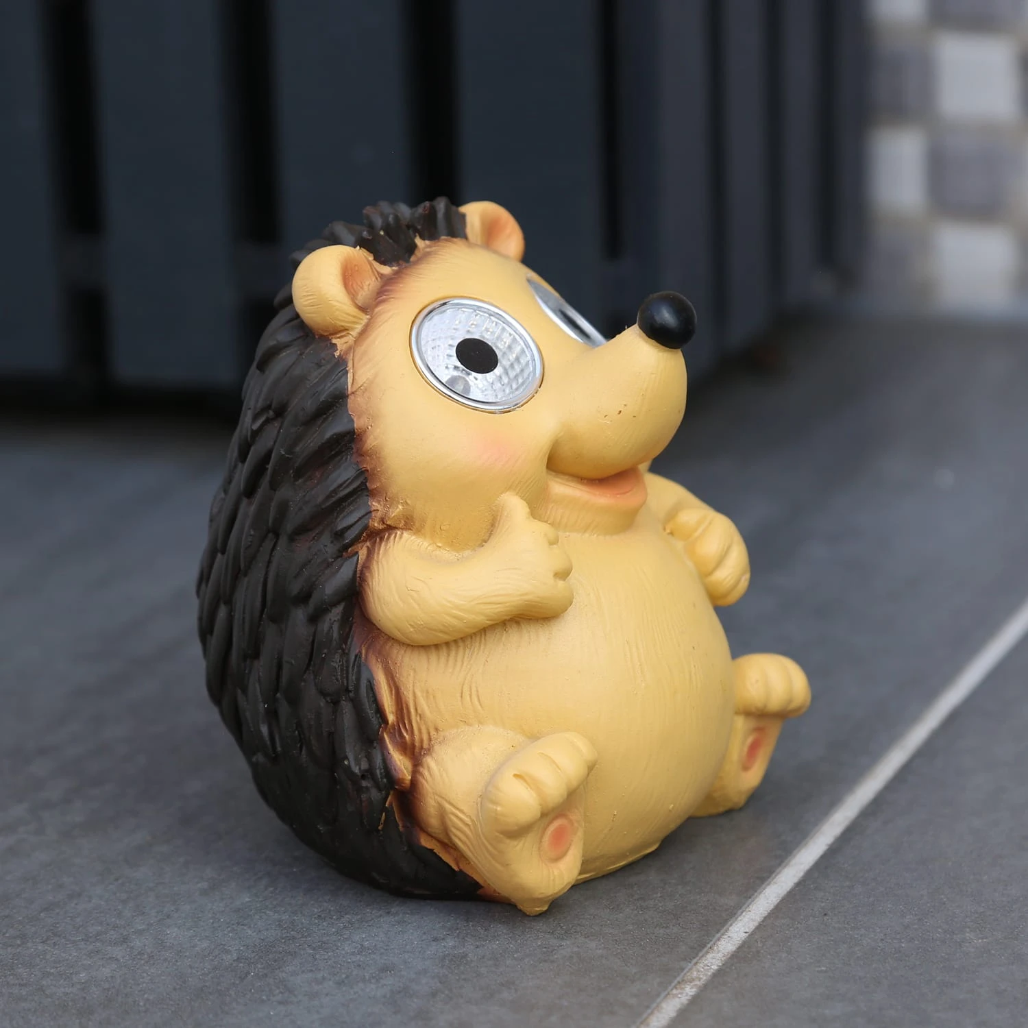 MARELIDA LED Solar Gartenfigur Igel In Braun - H: 12,5cm – Bild 4