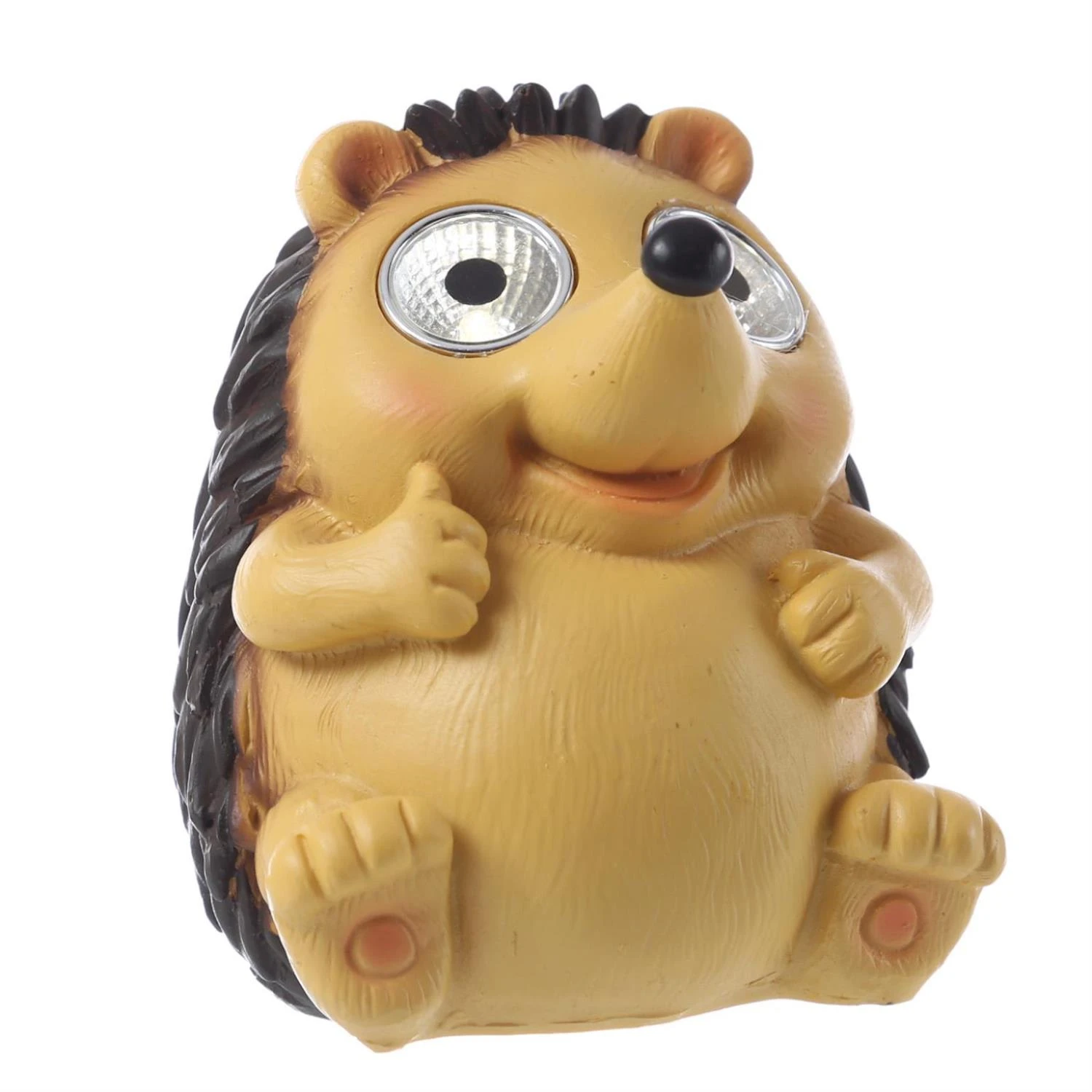 MARELIDA LED Solar Gartenfigur Igel In Braun - H: 12,5cm