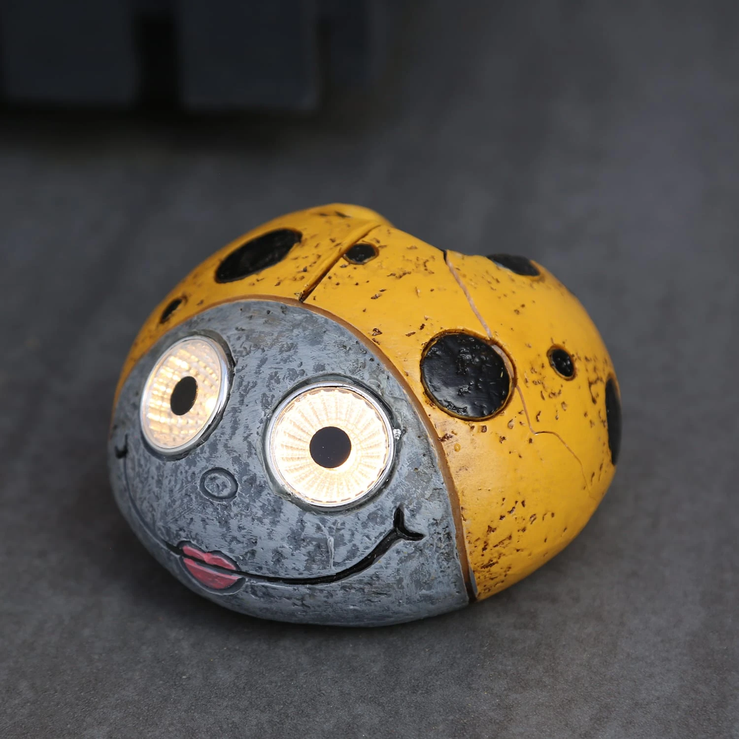 MARELIDA LED Solar Gartenfigur Marienkäfer In Gelb - H: 10,5cm – Bild 2