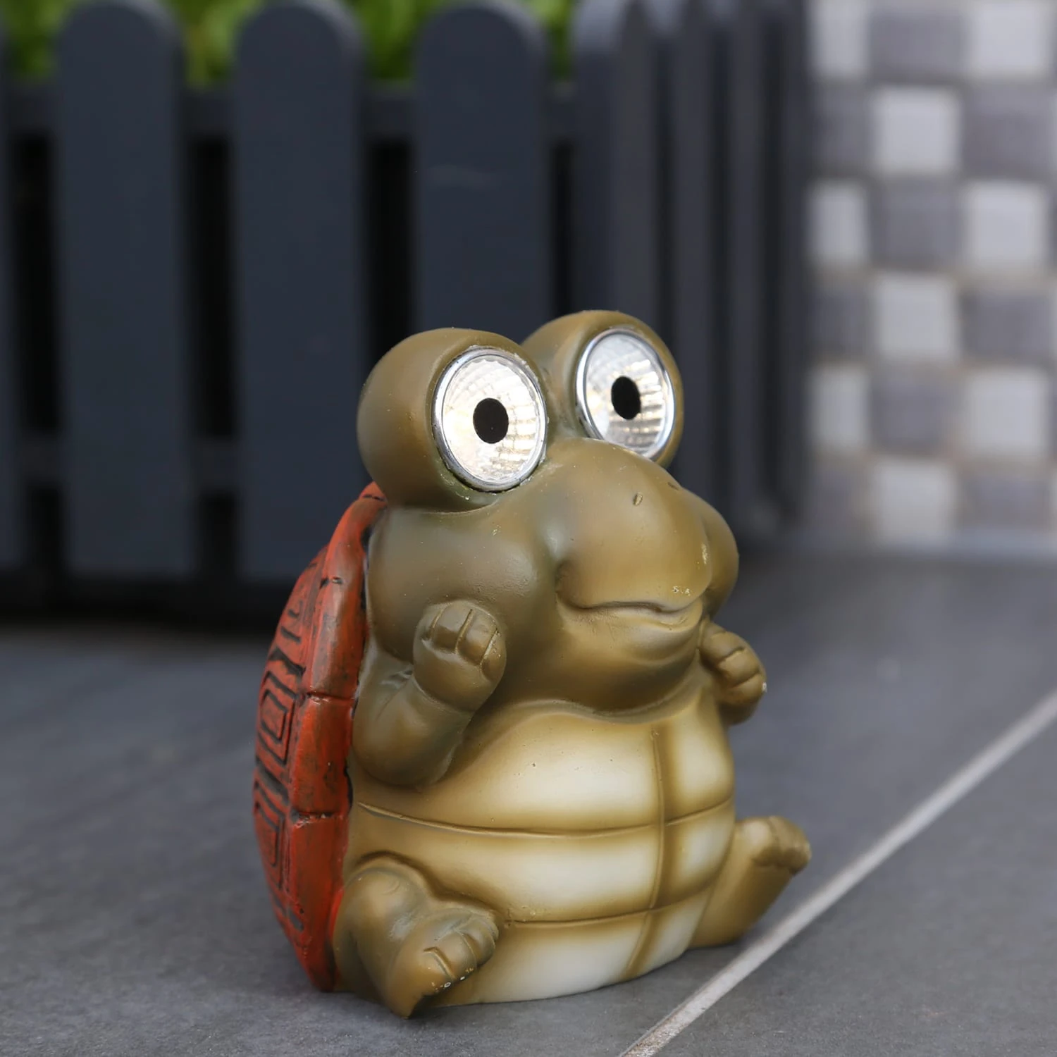 MARELIDA LED Solar Gartenfigur Schildkörte In Grün - H: 11,5cm – Bild 4